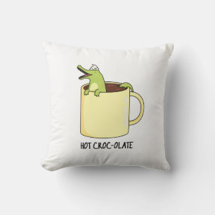 Coussin Chaud Croc-colate Funny Crocodile Pun