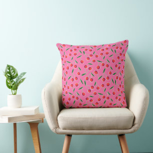Coussin Chaud rose rétro Pop Art Berry Cherry