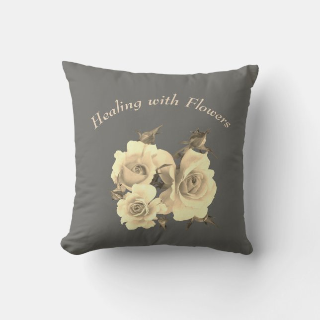 Coussin Chauffage avec Fleurs Design Rose (Recto)