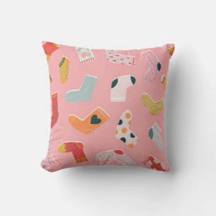 Coussin Chaussettes motif sans soudure. Serre de dessin an
