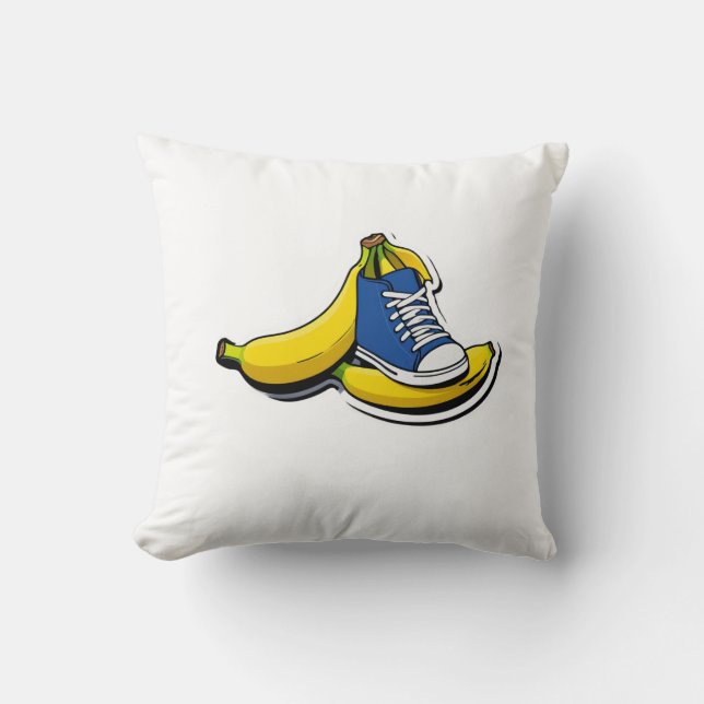 Coussin Chaussure avec des bananes (Recto)