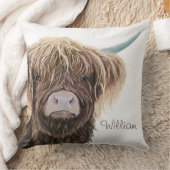 Coussin Chaussure De Vache D'Ecosse Avec Des Cheveux Forts (Couverture)