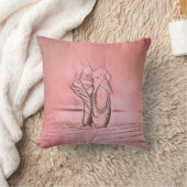 Coussin Chaussures de ballet rose simple et élégant à Poin (Couverture)