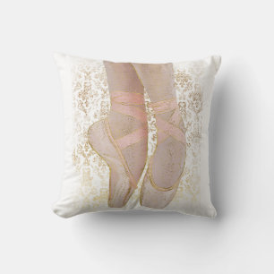 Coussin Chaussures de talon de ballet - Or rose Blanc