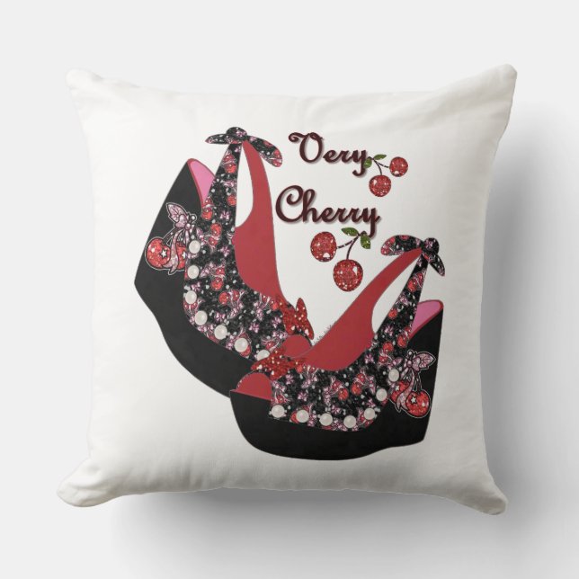 Coussin Chaussures RAB Rockabilly Very Cherry (Recto)