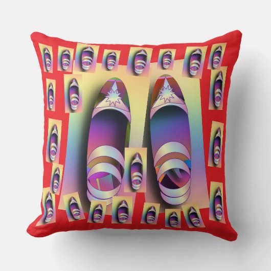 Coussin Chaussures + Rouge (Recto)