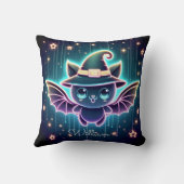 Coussin Chauve-chatte d'Halloween sur mesure avec la pépin (Verso)
