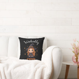 Coussin Chauve sorcière d'Halloween Éffrayant adorable