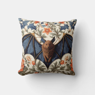 Coussin Chauve-souris volante fleur inspirée de William Mo