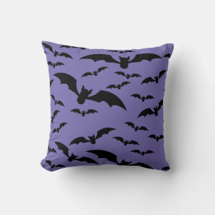 Coussin Chauves-souris éffrayantes noires Halloween Joyeu