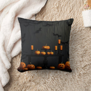 Coussin Chauves-souris vintages décoratives Citrouilles d'