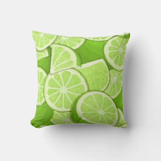 Coussin Chaux tropicale juteuse (Recto)