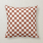 Coussin Check Rust Checkered Terracotta<br><div class="desc">Pattern checkered - Earth tones terracotta checkerboard.</div>