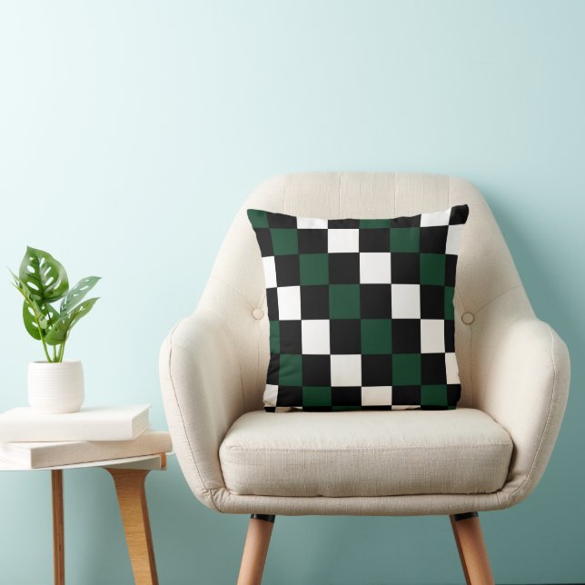Coussin Checkerboard Modern Preppy Checkers (Chaise)