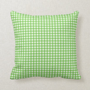 Coussin Checkered vert et blanc