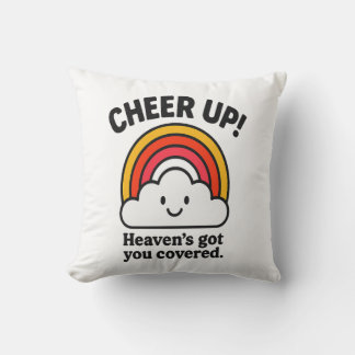 Coussin Cheer Up – Heaven’s Got You Covered Rainbow Faith 