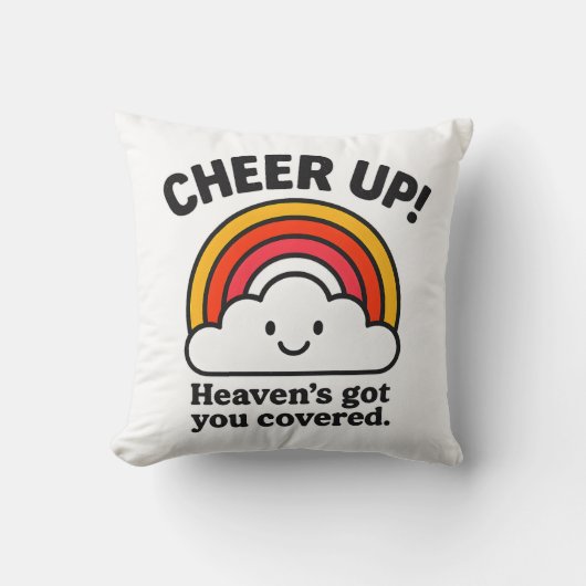 Coussin Cheer Up – Heaven’s Got You Cute Throw Pillow (Recto)