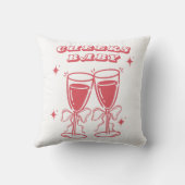 Coussin Cheers Baby Champagne Throw Pillow (Verso)