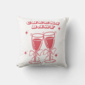 Coussin Cheers Baby Champagne Throw Pillow (Recto)