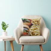 Coussin Cheeseburgers et frites (Chaise)