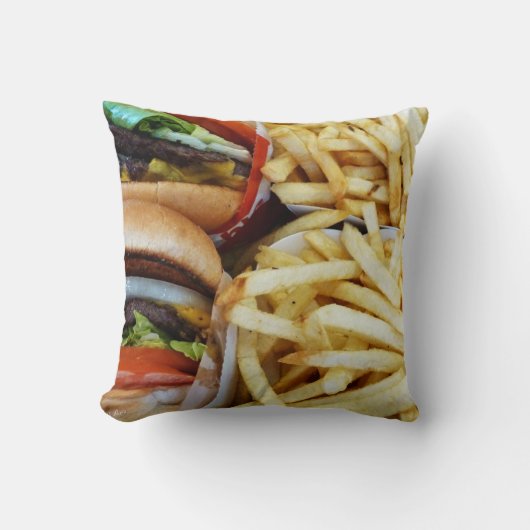 Coussin Cheeseburgers et frites (Recto)
