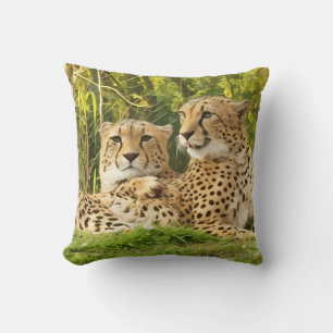 Coussin Cheetah Companions - Repos dans la nature