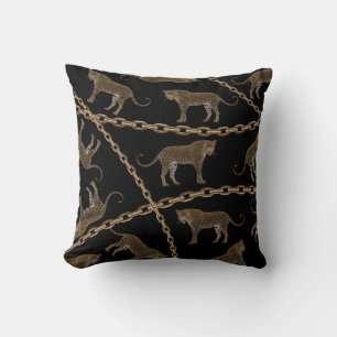 Coussin Cheetah léopard doré