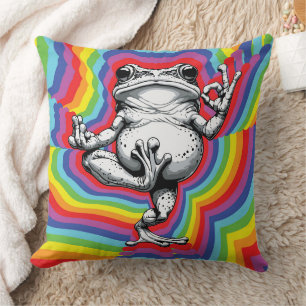 Coussin Chef-d'œuvre de Grenouille Zen