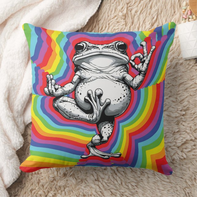 Coussin Chef-d'œuvre de Grenouille Zen (Couverture)