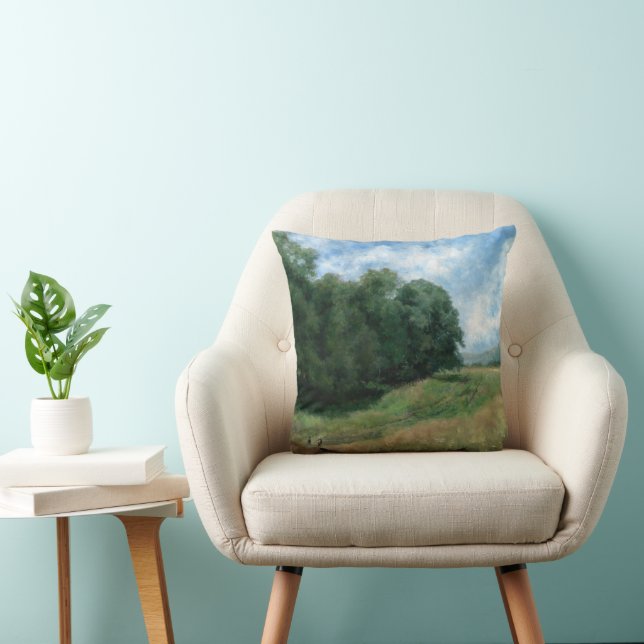 Coussin Chemin de campagne pittoresque - Design paysager V (Chaise)