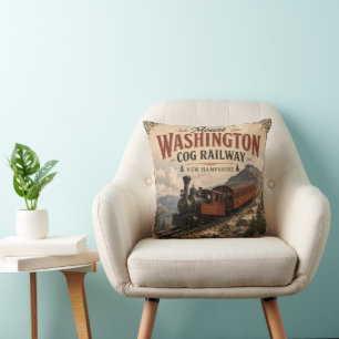 Coussin Chemin de fer à crémaillère du mont Washington New
