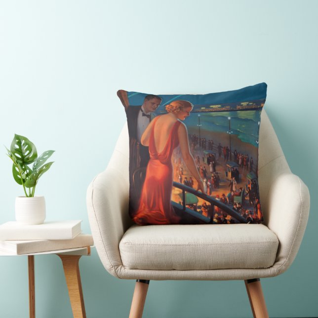 Coussin CHEMIN DE FER vintage PENNSYLVANIA (Chaise)