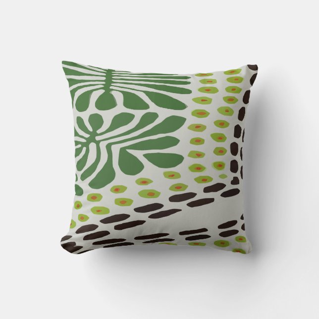 Coussin Chemin de la jungle Abstraite, Amérique du Sud (Recto)
