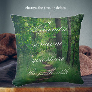 Coussin Chemin forestier ensoleillé