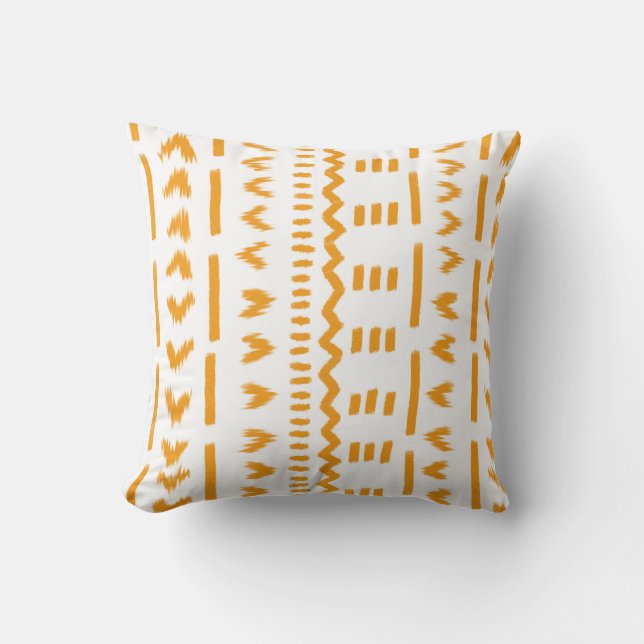 Coussin Chemins De Motif Africain En Toile De Soleil En Bl (Recto)