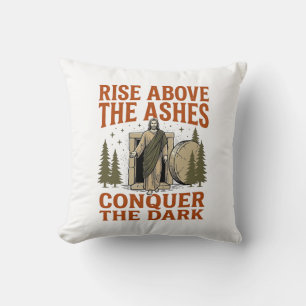Coussin Chemise à gravure de citation de grotte de résurre
