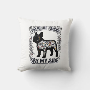 Coussin Chemise Bouledogue Français Floral Vintage Amoureu