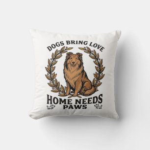 Coussin Chemise d'amour de chien Gravure vintage conceptio