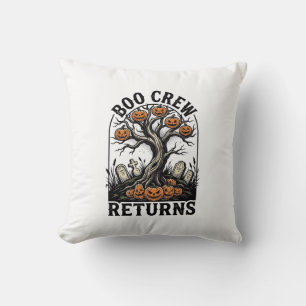 Coussin Chemise d'arbre d'Halloween Graphique de citrouill