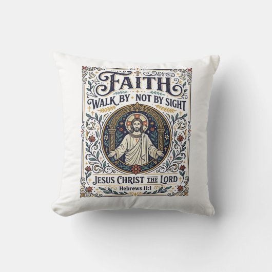 Coussin Chemise d'art d'écriture de journal de Bible de Jé (Recto)
