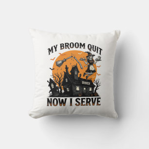 Coussin Chemise d'attendant d'Halloween Balai Cassa Humour