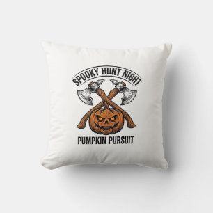 Coussin Chemise de chasse Halloween avec haches de citroui