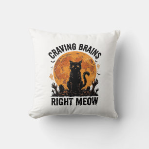 Coussin Chemise de chat zombie Halloween gravure vintage A
