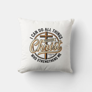 Coussin Chemise de citation vintage Philippiens 4_13 chrét