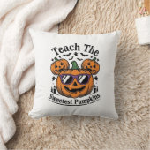 Coussin Chemise de citrouille de professeur conceptions de (Couverture)