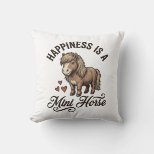 Coussin Chemise de conception de cheval miniature gravure 