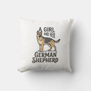Coussin Chemise de fille de berger allemand Design pour am