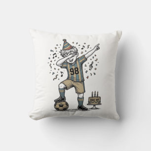Coussin Chemise de garçon de football d'anniversaire Dab G