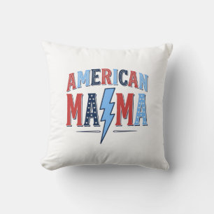 Coussin Chemise de gravure vintage patriotique American Ma
