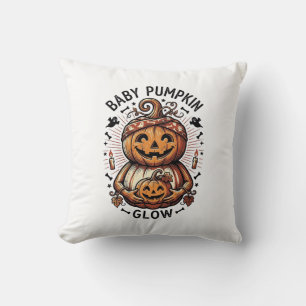 Coussin Chemise de grossesse citrouille Halloween vintage